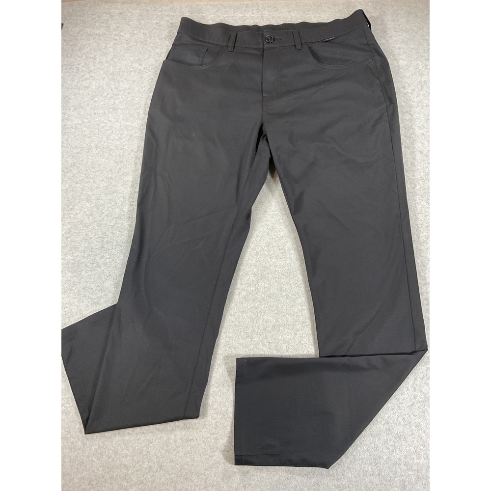 TravisMathew Open to Close Pants Mens 34/34 Black 5-Pocket Golf Performance 2680